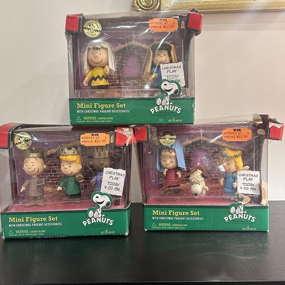 Peanuts 2010 Nativity Set 9 Pcs Christmas Figurines Charlie Brown & Snoopy RARE - Picture 9 of 10